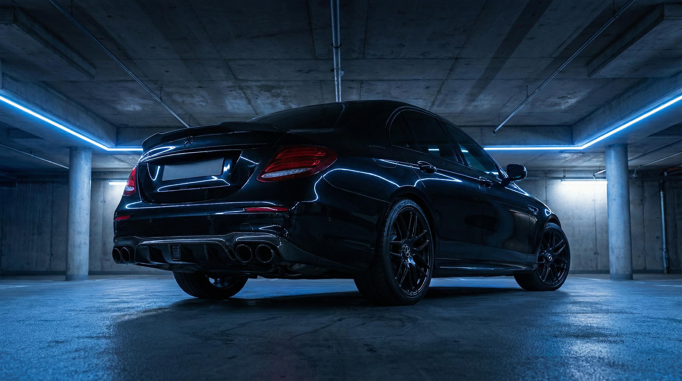 看片暗夜黑性能轿车排气改装视频